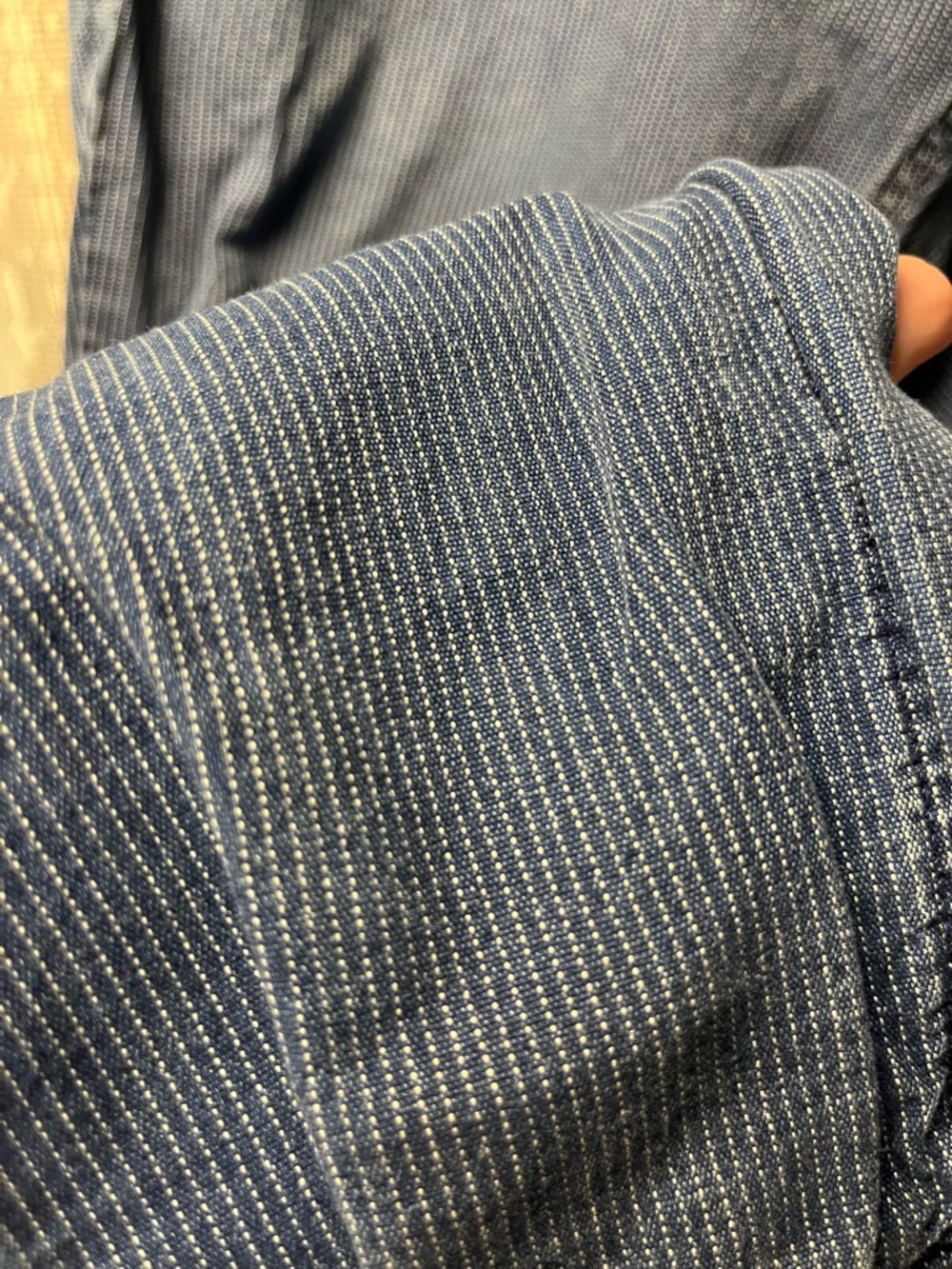 J. Crew Indigo Pinstripe Chambray Jogger Pants (247) - Picture 7 of 10